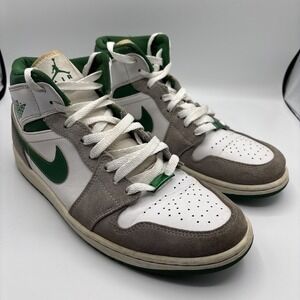Nike Men's Air Jordan 1 Mid SE Pine Green Gray Size 10 DC7294-103
